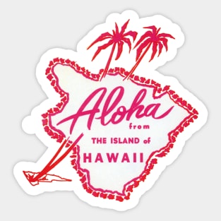 1950s Aloha from Hawaii Sticker